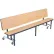 NPS® Mobile Convertible Bench Unit, Particleboard,72"Lx29"W, Light Oak