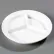 Carlisle KL20302 - Assiette Kingline™ à 3 compartiments, 8-23/32" x 1-1/4", blanche - Lot de 12