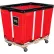 chariot à panier Royal Basket Trucks® 20 BU chariot Usage standard chariot Revêtement en vinyle - 4 roulettes pivotantes - Rouge