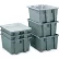 Caisse Palletote Rubbermaid, 23-1/2" de longueur x 19-1/2" de largeur x 10" de hauteur, grise, en polyéthylène - Lot de 10