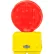 Feu de signalisation « Cortina Solar Barricade », corps jaune, lentille rouge, 03-10-RSBL - Lot de 4