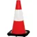 Cortina, cône de signalisation de 18 pouces, réfléchissant, orange avec socle noir, 3 lb, 03-500-21 - Lot de 12