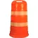 Baril de signalisation Cortina avec (4) bandes réfléchissantes Diamond Grade de 4", en LDPE, 03-782-4FP