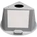 Inventory Control Cone W/ Magnets & Dry Erase Decals, Gray