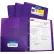 C-Line Products : Chemise en polyéthylène épais à deux pochettes avec attaches, violette, lot de 25 chemises