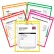 Porte-étiquettes néon C-Line Products, cousu, couleurs assorties, 9 x 12, 25/boîte