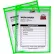 C-Line Products : porte-ticket « Neon Shop », vert, cousu, transparent des deux côtés, 9 x 12, 15 pièces par boîte