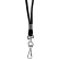 C-Line Products Standard Lanyard, Swivel Hook, Black - 24/Set