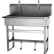 Station de lavage au sol Sani-Lav® 54F1-0.5 pour 2 personnes avec vannes à pédale unique, 0,5 GPM
