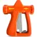 Buse de pulvérisation d'eau chaude ergonomique Sani-Lav® avec raccord d'entrée GHT de 3/4", couleur orange de sécurité