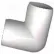 Raccords coudés à 90°, diamètre 1/2", PVC pour mobilier, blanc - Lot de 25