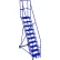 Canway Equipment Mfg Inc. – Support d'échelle mobile pour allées étroites à 10 marches à 60°, marches perforées de 20" de large