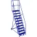 Canway Equipment Mfg Inc. – Support d'échelle mobile à 10 marches, angle de 60°, largeur 28", marches dentelées