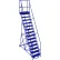 Échelle mobile à 14 marches et angle de 60° de Canway Equipment Mfg Inc, marches dentelées de 71 cm (28 po) de large.