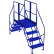 Canway Equipment Mfg Inc. – Échelle de passage à 4 marches avec angle de sécurité de 50°, perforée, capacité de 400 lb.