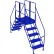 Canway Equipment Mfg Inc 5 Step 50° Safety Angle Crossover Ladder, Perforated, 400 lb. Capacity