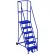 Canway Equipment Mfg Inc. – Support d'échelle mobile pour allées étroites à 6 marches et inclinaison de 60°, marches perforées de 20" de large