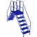 Canway Equipment Mfg Inc. – Échelle de passage à 6 marches avec angle de sécurité de 50°, perforée, capacité de 400 lb.