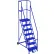 Canway Equipment Mfg Inc. : support d'échelle mobile pour allées étroites à 7 échelons à 60°, largeur de chaque échelon perforé : 20"