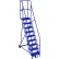 Canway Equipment Mfg Inc. – Support d'échelle mobile pour allées étroites à 9 marches, incliné à 60°, avec marches perforées de 20" de large
