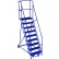 Échelle mobile à 9 marches et angle de 60° de Canway Equipment Mfg Inc, marches dentelées de 71 cm de large.