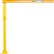 Contrx Medium Duty Floor Mounted Jib Crane, 500 Lb. Capacity, 10' Under Beam Height, 12' Span