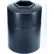 Poubelle Commercial Zone® PolyTec™ avec couvercle ouvert, capacité de 45 gallons, noire