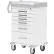 Detecto® Rescue Series General Purpose Medical Cart, White Frame with 6 White Drawers