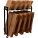 Étagère à cartons à deux niveaux Dehnco avec plateau et 8 séparateurs, 54-1/2" de longueur x 18" de largeur x 52" de hauteur, noir et blanc