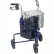 Déambulateur de luxe à 3 roues en aluminium Drive Medical 10289BL avec roulettes de 19 cm (7,5 po), bleu flamme