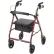 Aluminum Rollator with 7.5" Casters, Red