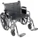 Fauteuil roulant Sentra extra robuste de 24 pouces, accoudoir de bureau amovible, repose-pieds escamotables