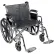 24" Sentra EC Heavy Duty Wheelchair, Detachable Desk Arm, Dual Cross Brace, Swing-away Footrests