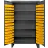 Armoire à bacs Durham HDC48-120-4S95 - Calibre 12, avec 120 bacs et étagères à accrocher, 48" de largeur x 24" de profondeur x 78" de hauteur