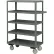 Chariot de stockage Durham Mfg® avec 5 étagères, capacité de 1 200 lb, étagères de 48" de long sur 24" de large, gris