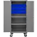 Armoire mobile Durham Mfg.® avec 2 étagères réglables, 12 bacs bleus, calibre 16, 36" de largeur x 24" de profondeur x 81" de hauteur