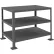 Durham Mfg. Stationary Machine Table W/ 3 Shelves, Steel Square Edge, 39-1/4"W x 26-3/4"D, Gray