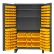 Armoire de rangement Durham Mfg.® 137 bacs jaunes à accrocher, 3 étagères réglables, 48" de largeur x 24" de profondeur x 78" de hauteur