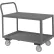 Chariot à plateforme Durham Mfg.® avec 2 étagères, capacité de 544 kg (1200 lb), 99 cm (39 po) L x 62 cm (24-1/4 po) l x 95 cm (37-1/2 po) H, gris