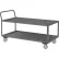 Durham Mfg.® Platform Truck with 2 Shelves, 1200 lb. Cap., 63"L x 30-1/4"W x 37-1/2"H, Gray
