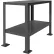 Durham Mfg. Stationary Machine Table W/ 2 Shelves, Steel Square Edge, 36"W x 18"D, Gray