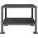 Durham Mfg. Stationary Machine Table W/ 2 Shelves, Steel Square Edge, 36"W x 24"D, Gray