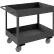 Chariot de stockage Durham Mfg.® à 2 étagères, capacité de 1 200 lb, 36-1/4" de longueur x 18-1/4" de largeur x 37-5/8" de hauteur, gris