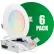 DEL encastrable Qplus™ Slim Panel, 10 W, 750 lumens, 5 CCT, 4" de diamètre, blanc, lot de 6