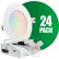 Panneau encastré mince Qplus™ DEL Éclairage, 10 W, 750 lumens, 5 CCT, diamètre 10 cm, blanc, lot de 24