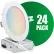 Qplus™ Slim Panel Recessed LED Lighting, 13W, 1050 Lumens, 5CCT, 6" Dia., White, Pack of 24