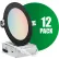 DEL encastrable Qplus™ Slim Panel, 13 W, 1 050 lumens, 5 CCT, 6" de diamètre, noir, lot de 12