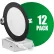 Qplus™ Slim Panel Recessed LED Lighting, 13W, 1050 Lumens, 3000K, 6" Dia., Black, Pack of 12