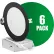 Qplus™ Slim Panel Recessed LED Lighting, 13W, 1050 Lumens, 4000K, 6" Dia., Black, Pack of 6