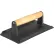 Poids à steak Winco SWA-9, 9" de long, 5-1/4" de large, manche en bois, fonte - Lot de 6